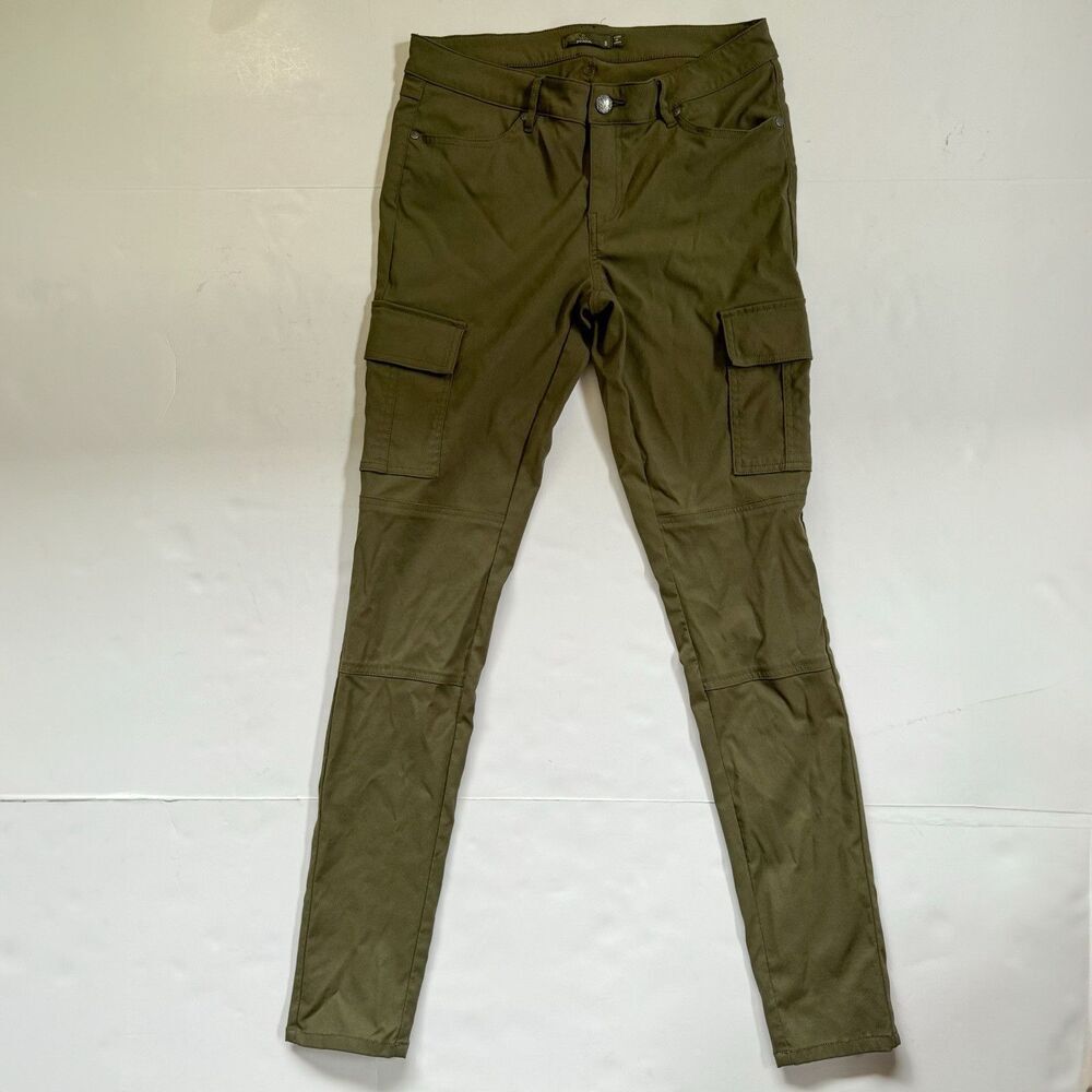 Prana Meme Pants Women's Sz 8 Olive Green Outdoors Cargo Skinny Hiking